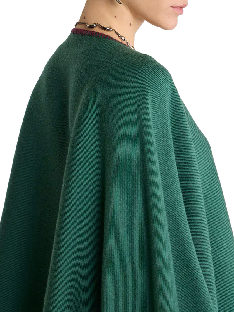 Etro Women Reversible Wool Cape With Dégradé Paisley Pattern ETRO