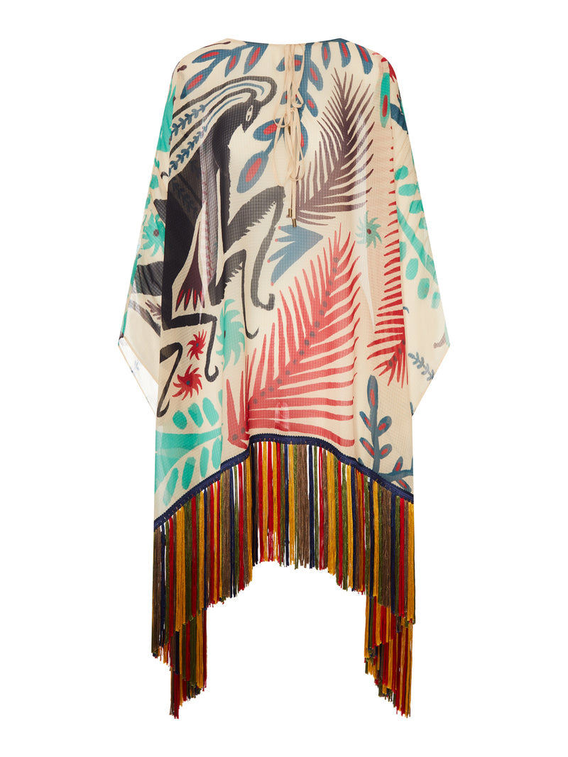 Etro Women Etro X Tabby Booth Seersucker Cover-Up Dress With Fringes And Placed Print ETRO