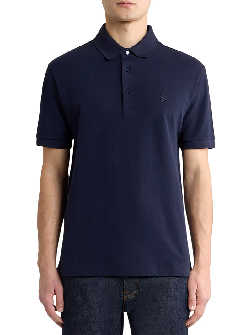 Etro Men Cotton Polo Shirt With Printed Details ETRO