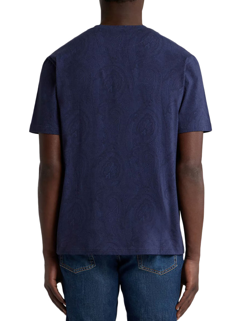 Etro Men Cotton T-Shirt With Arnica Pattern