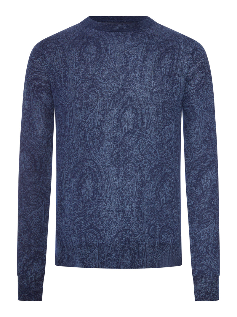 Etro Men Paisley Sweater In Silk And Cashmere Blend ETRO