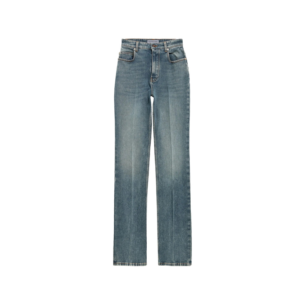 Balenciaga Blue Denim - Straight-Leg Jeans Women BALENCIAGA