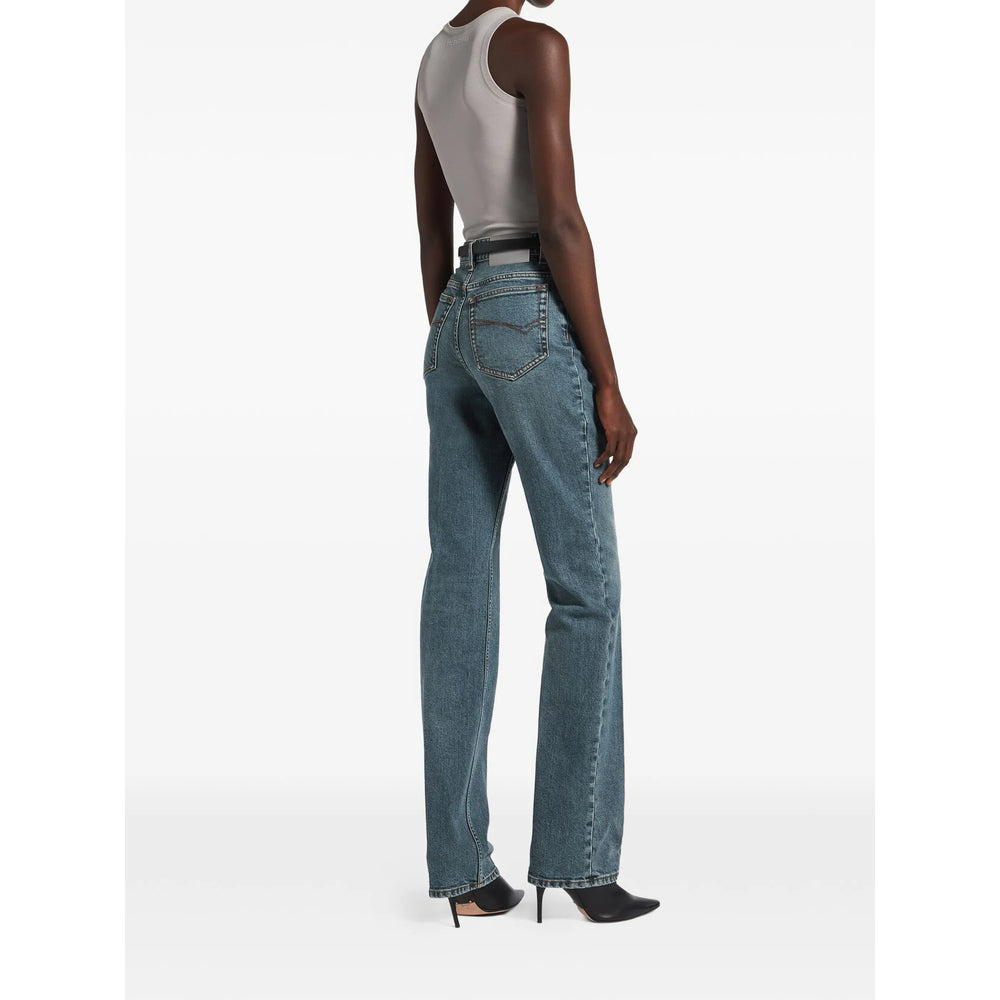 Balenciaga Blue Denim - Straight-Leg Jeans Women BALENCIAGA