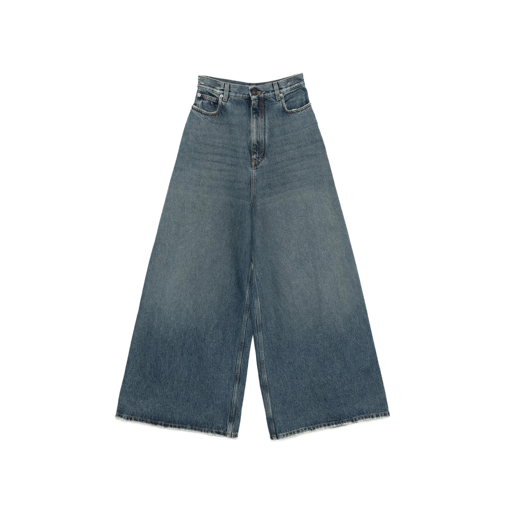 Balenciaga Blue Denim - Wide-Leg Jeans Women BALENCIAGA