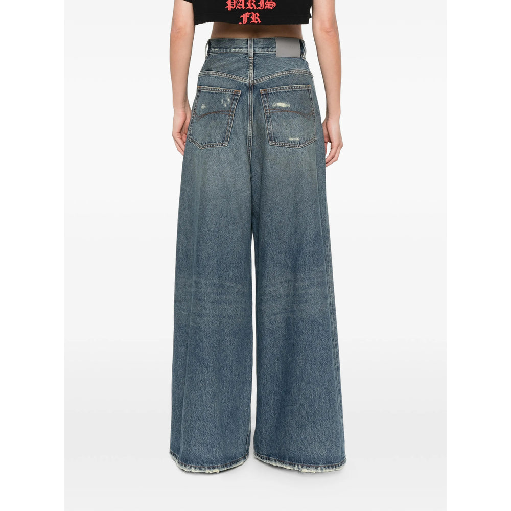 Balenciaga Blue Denim - Wide-Leg Jeans Women BALENCIAGA