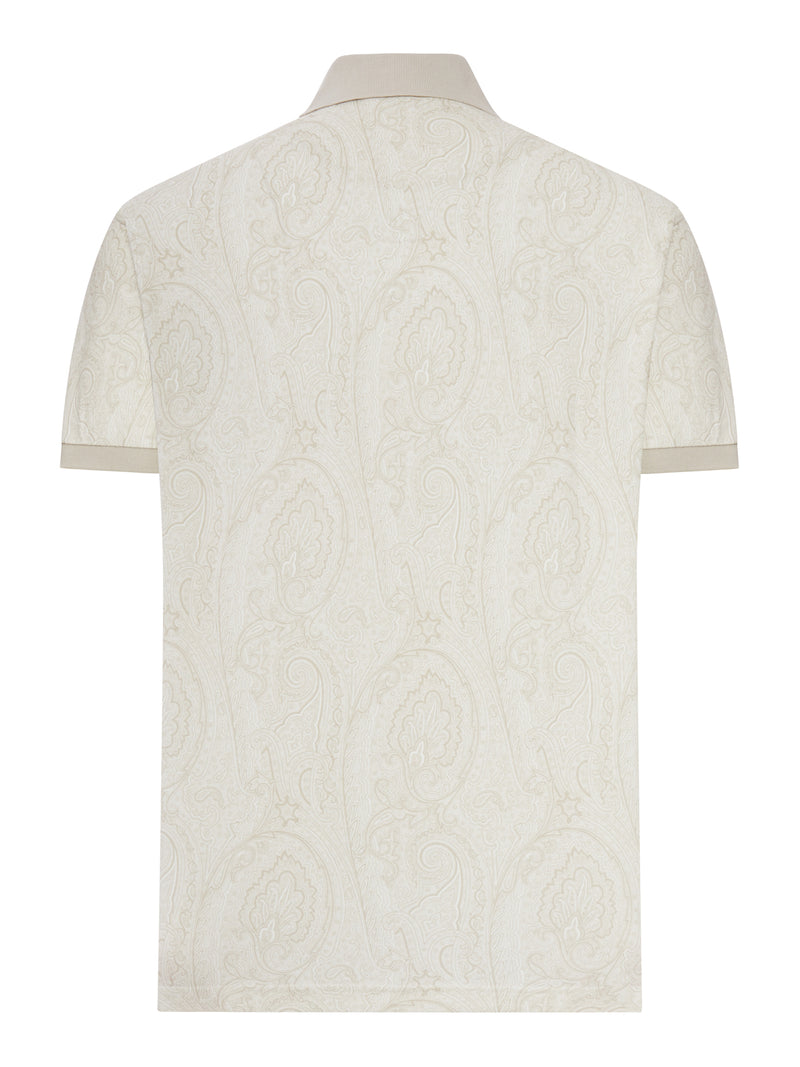 Etro Men Cotton Polo Shirt With Arnica Pattern ETRO