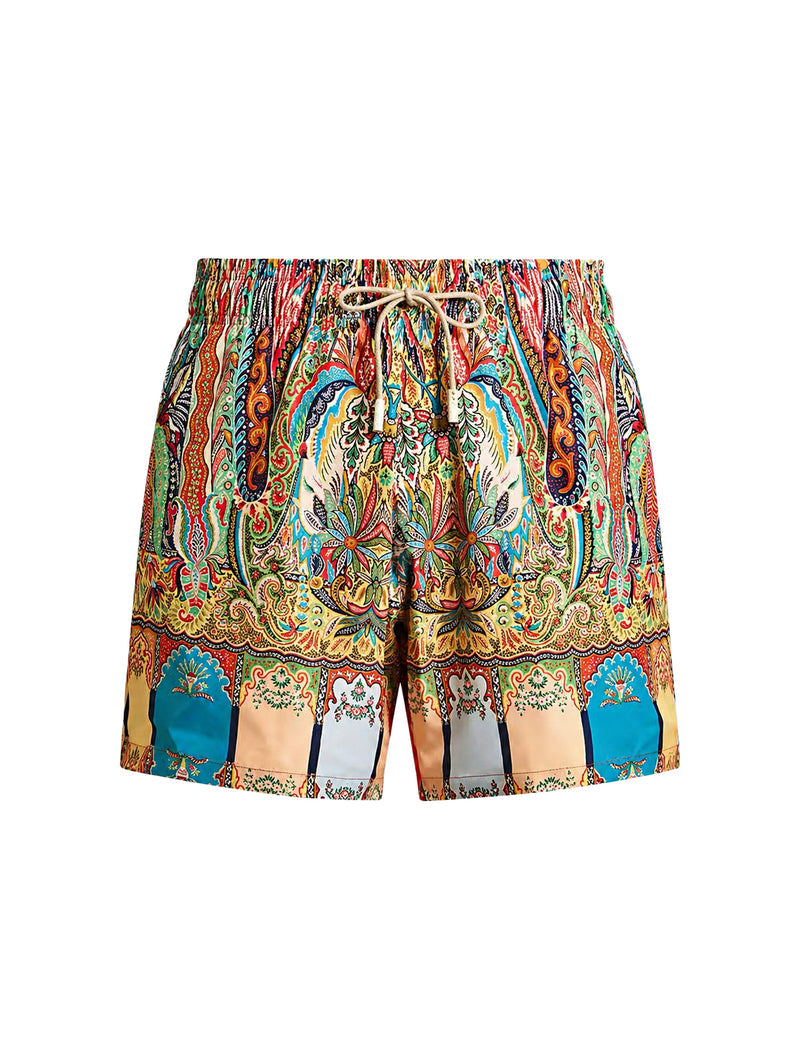 Etro Men Swimsuit With Placed Floral Paisley Print ETRO