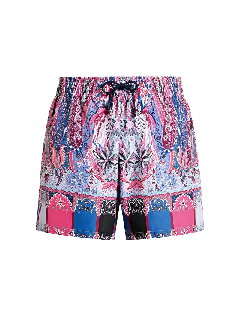 Etro Men Swimsuit With Placed Floral Paisley Print ETRO