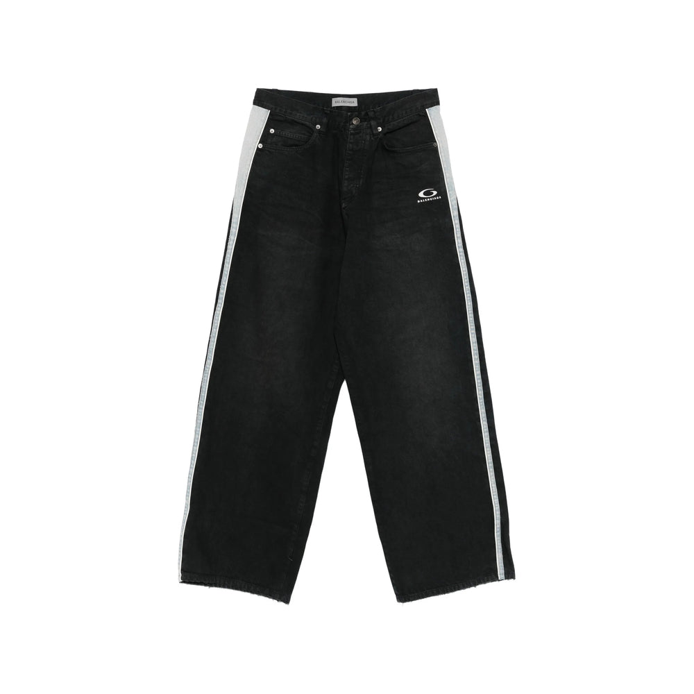 Balenciaga Black Denim - Wide-Leg Jeans Men BALENCIAGA