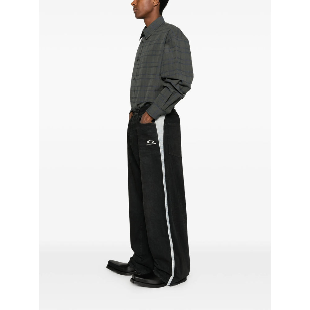 Balenciaga Black Denim - Wide-Leg Jeans Men BALENCIAGA
