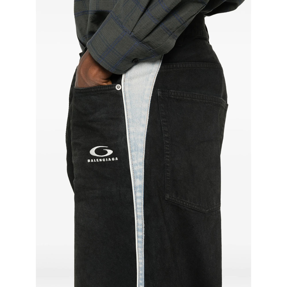 Balenciaga Black Denim - Wide-Leg Jeans Men BALENCIAGA