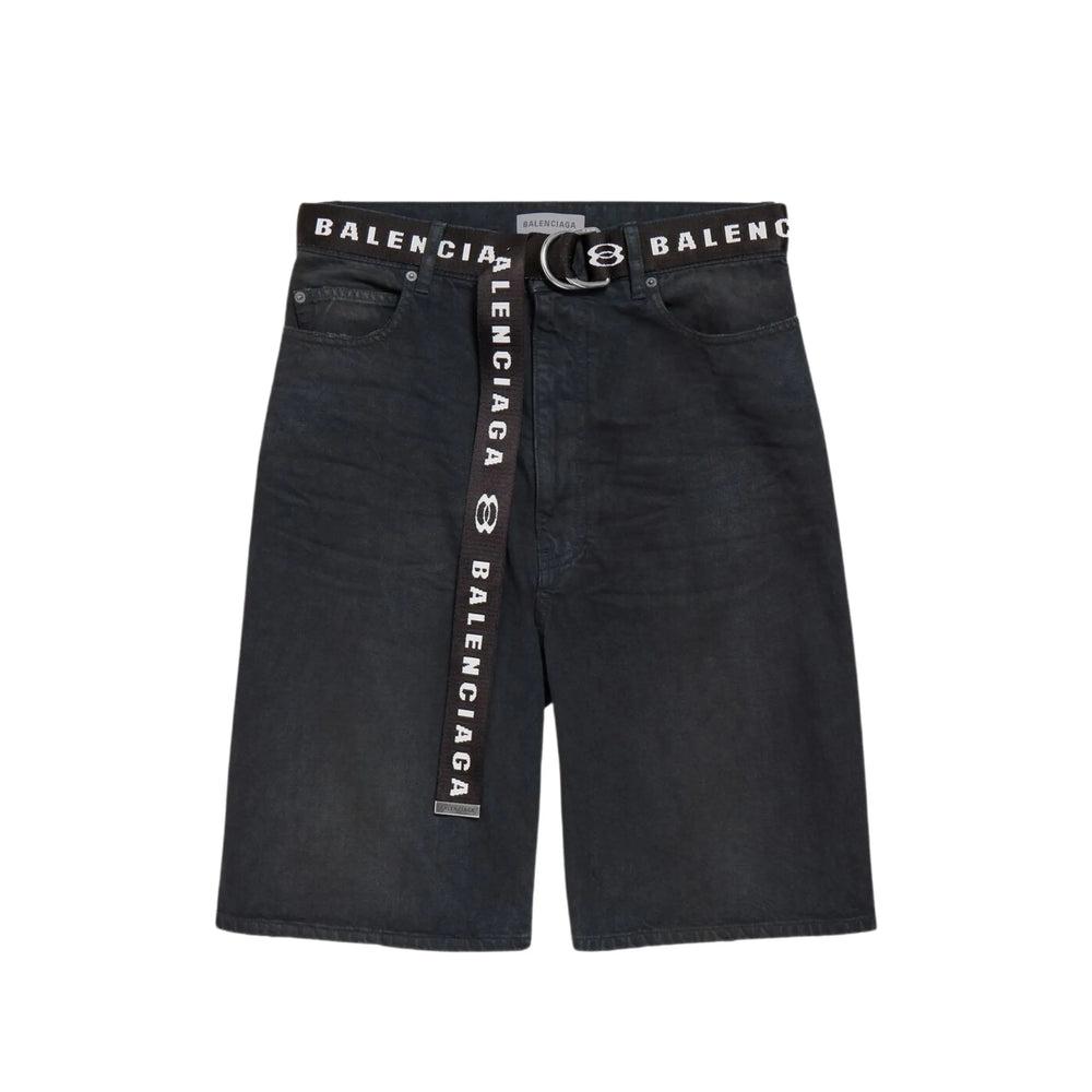 Balenciaga Black Shorts - Denim Shorts Men BALENCIAGA