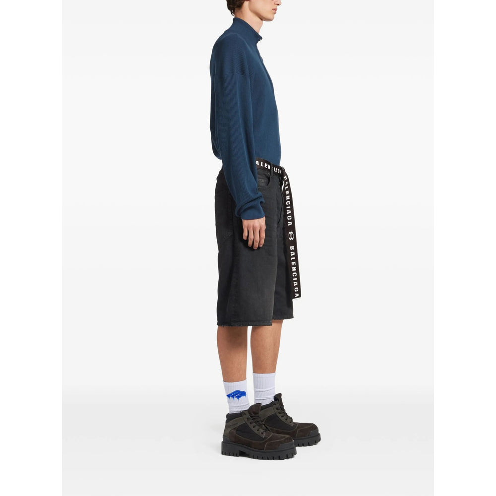 Balenciaga Black Shorts - Denim Shorts Men BALENCIAGA