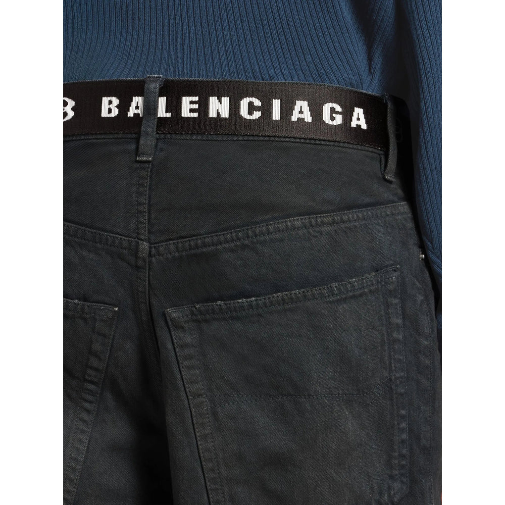 Balenciaga Black Shorts - Denim Shorts Men BALENCIAGA