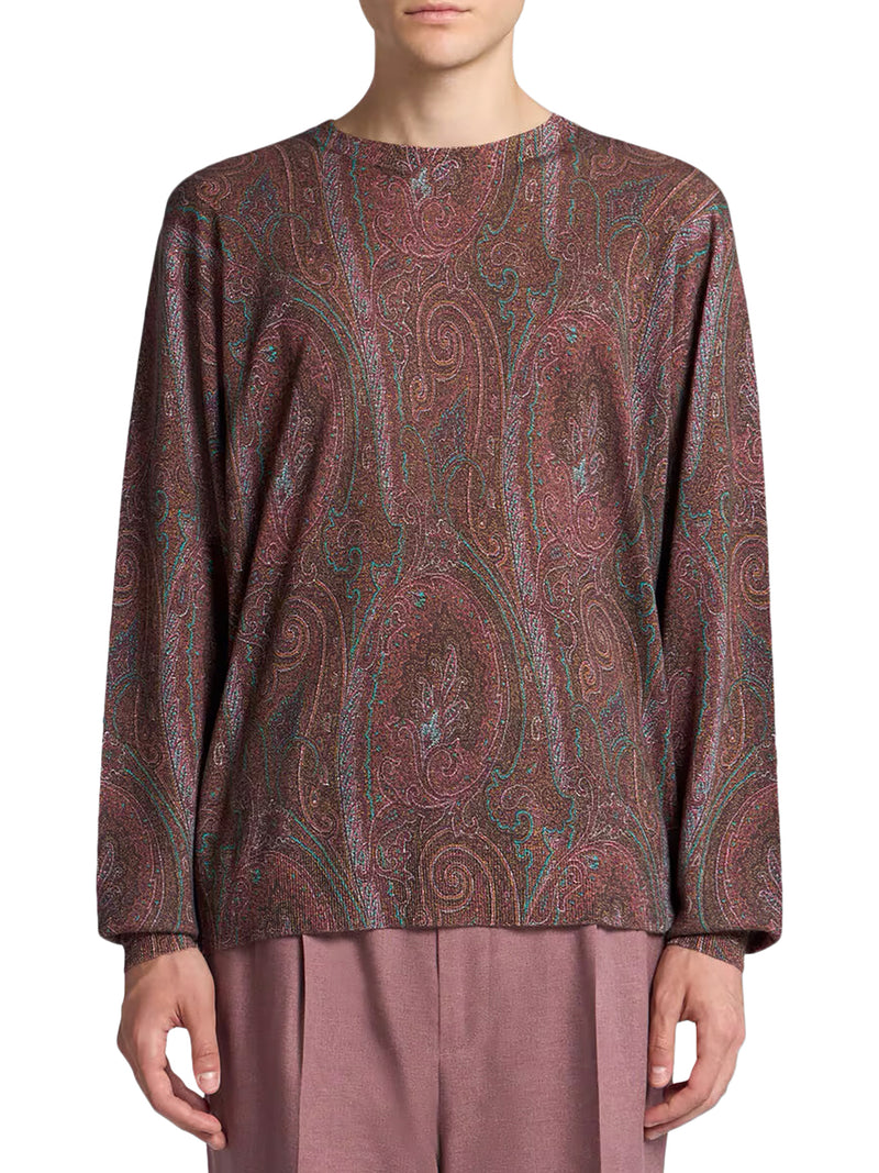 Etro Men Paisley Sweater In Silk And Cashmere Blend ETRO