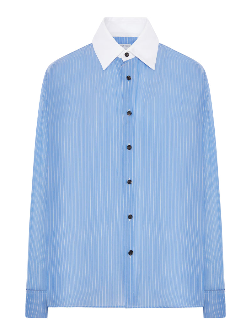 Bottega Veneta Women Striped Shirt With Contrasting Collar BOTTEGA VENETA