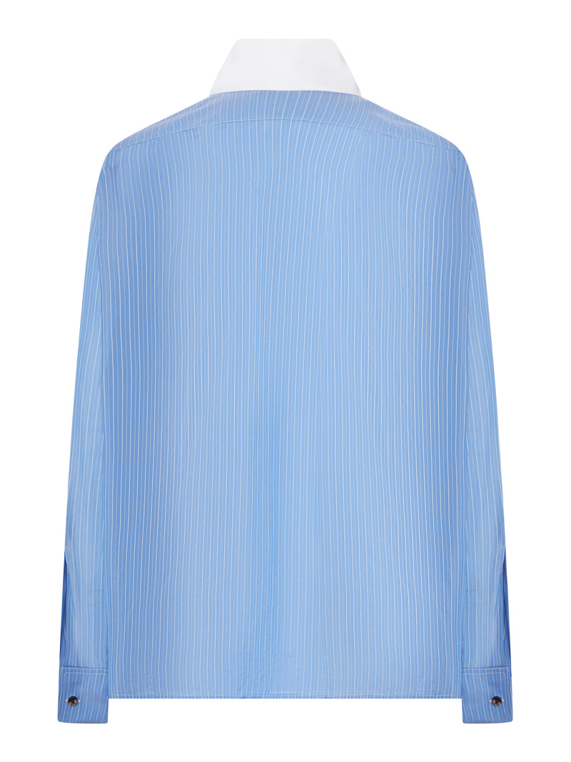 Bottega Veneta Women Striped Shirt With Contrasting Collar BOTTEGA VENETA