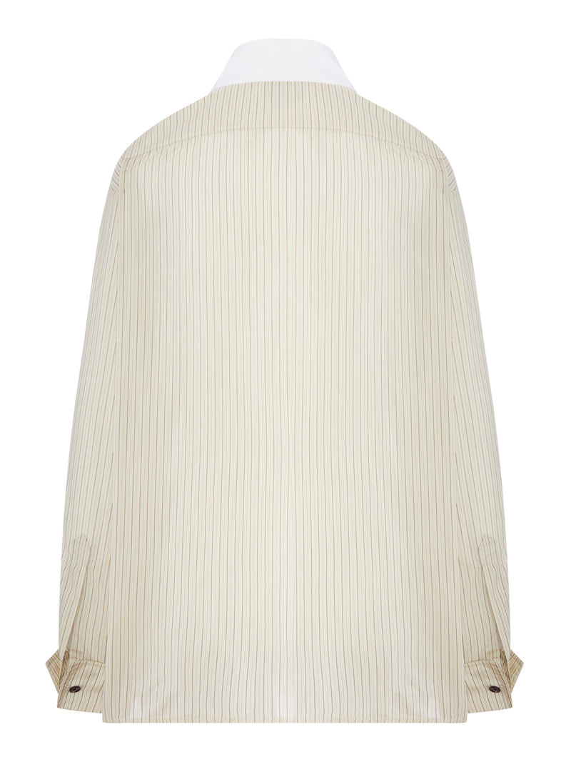 Bottega Veneta Women Striped Shirt With Contrasting Collar BOTTEGA VENETA