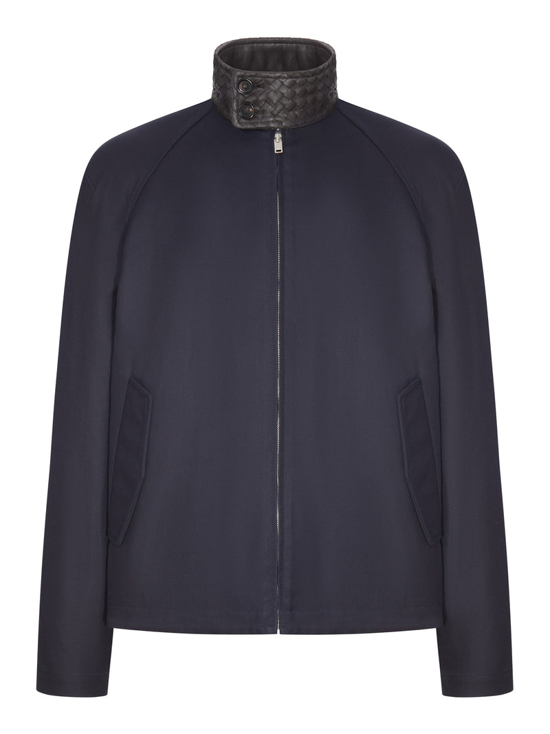 Bottega Veneta Men Cotton Gabardine Harrington Jacket BOTTEGA VENETA