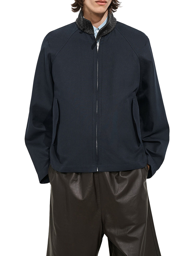 Bottega Veneta Men Cotton Gabardine Harrington Jacket BOTTEGA VENETA
