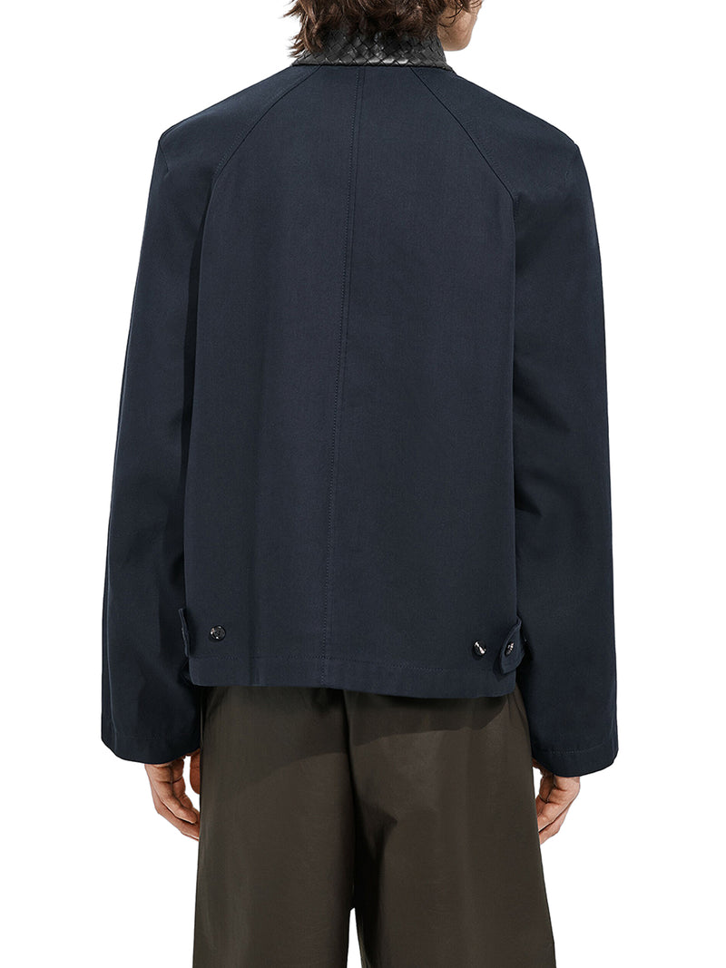 Bottega Veneta Men Cotton Gabardine Harrington Jacket BOTTEGA VENETA