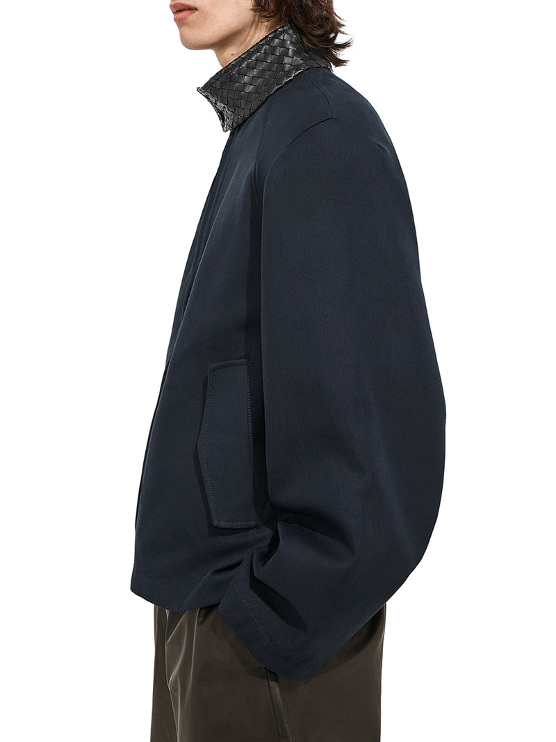 Bottega Veneta Men Cotton Gabardine Harrington Jacket BOTTEGA VENETA
