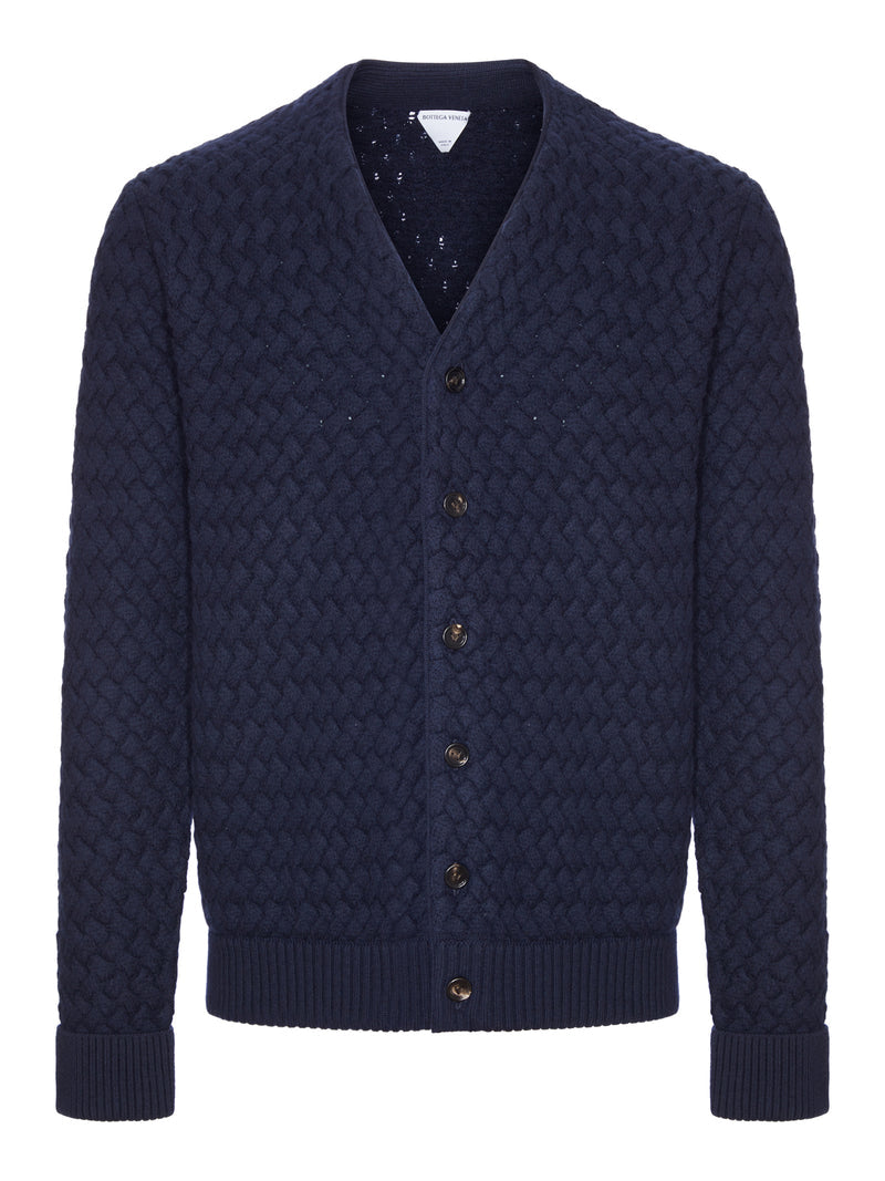 Bottega Veneta Men Cable-Knit Wool Cardigan BOTTEGA VENETA