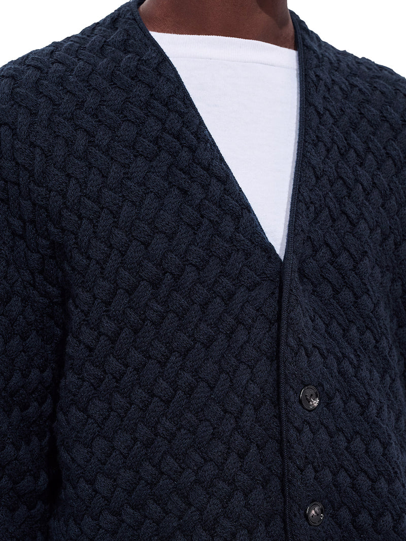 Bottega Veneta Men Cable-Knit Wool Cardigan BOTTEGA VENETA