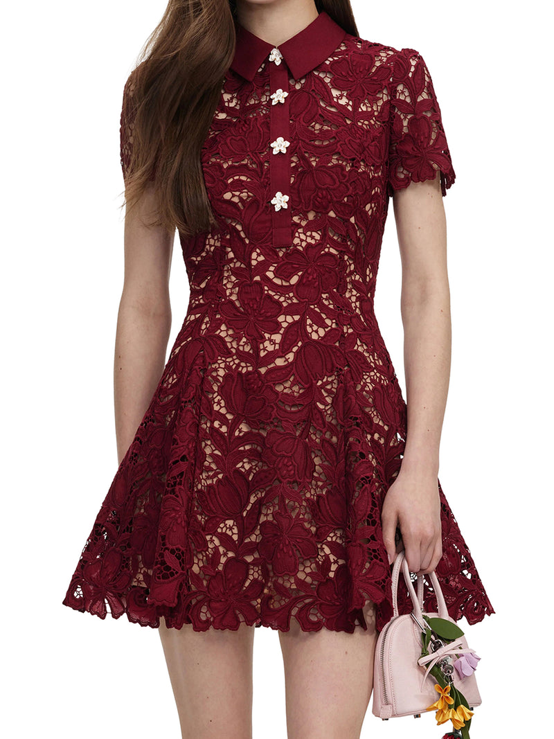 Self-Portrait Women Lace Mini Dress SELF-PORTRAIT