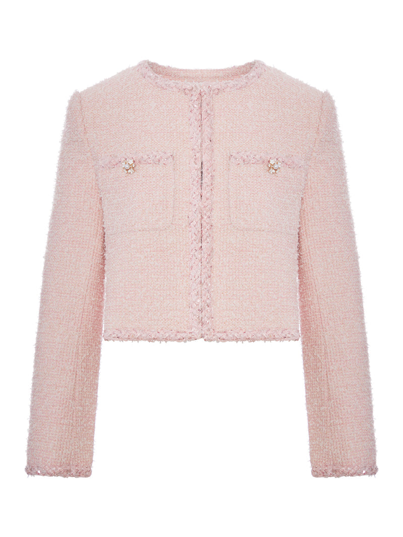 Self-Portrait Women Cropped Boucle Jacket SELF-PORTRAIT
