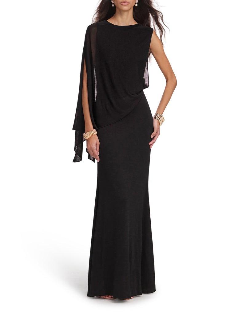 Self-Portrait Women Long One-Shoulder Knit Dress SELF-PORTRAIT