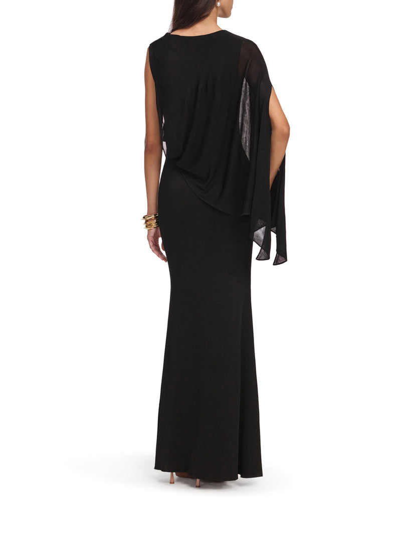 Self-Portrait Women Long One-Shoulder Knit Dress SELF-PORTRAIT