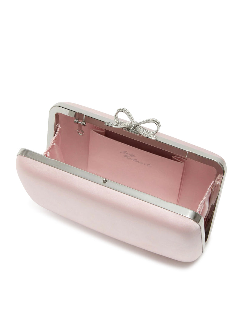 Self-Portrait Women Satin Clutch With Jewel Details SELF-PORTRAIT