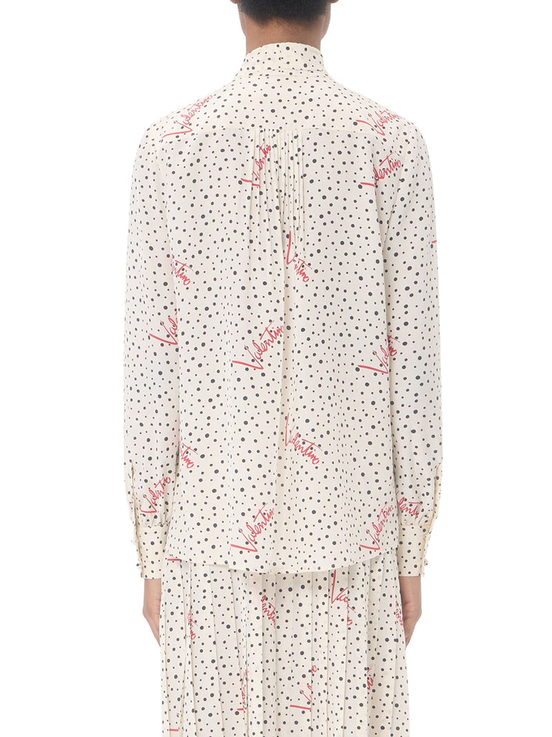 Valentino Garavani Women Crepe De Chine Shirt With Bubbles And Polka Dot VALENTINO GARAVANI