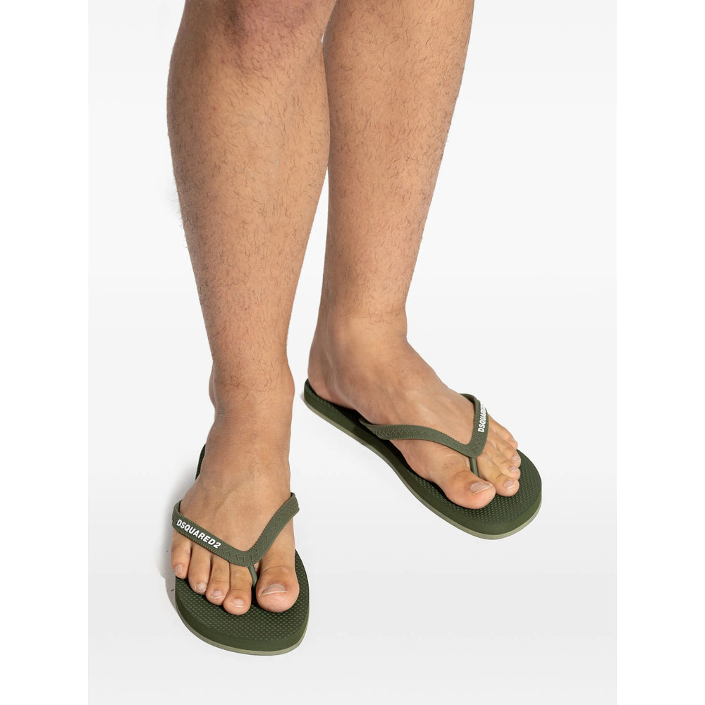 Dsquared2 Green Flip-Flops & Slides Men DSQUARED2