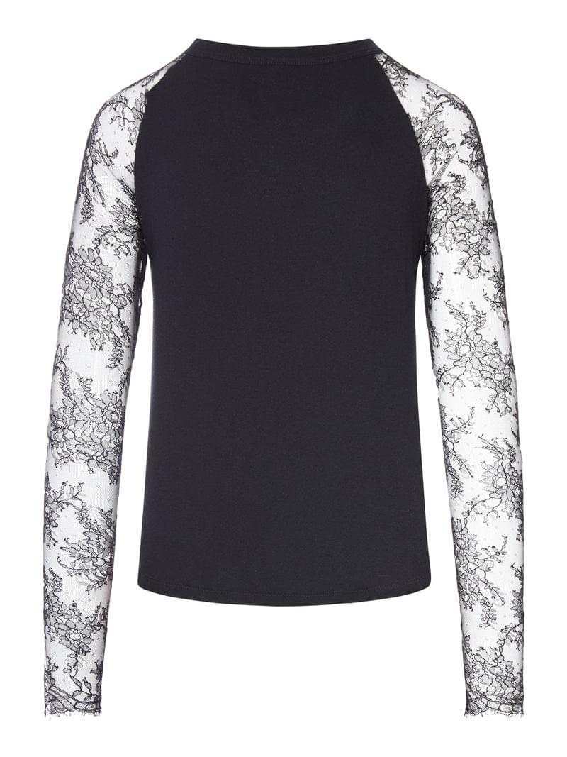 Valentino Garavani Women T-Shirt With Lace Sleeves And Graphic Print VALENTINO GARAVANI