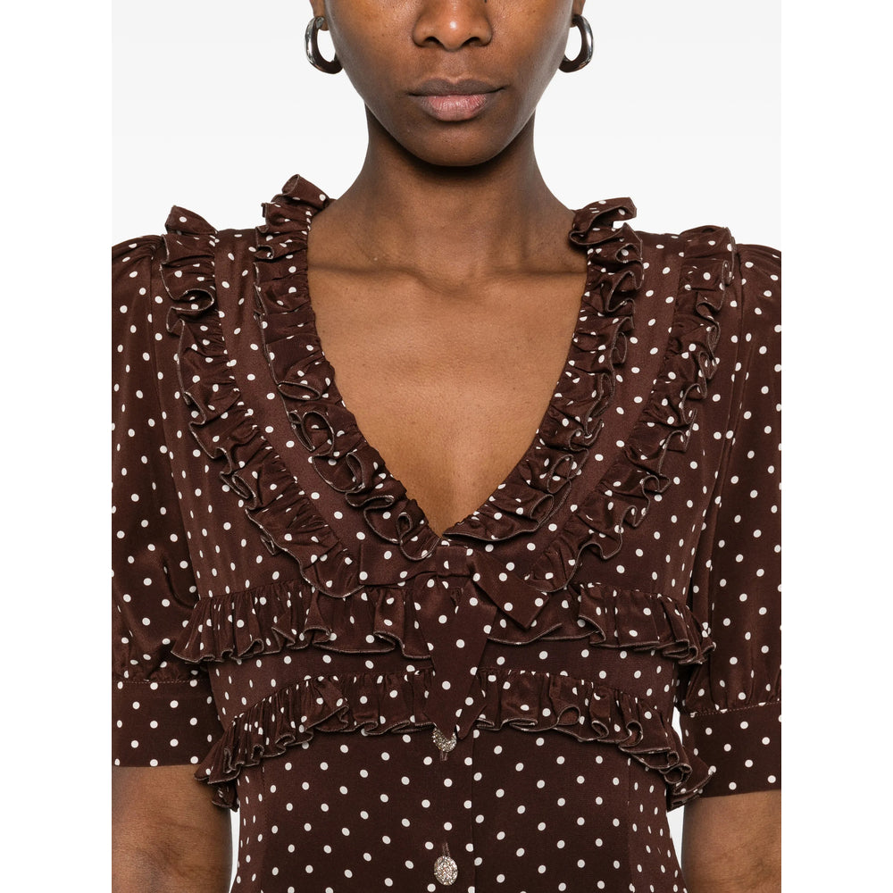 Alessandra Rich Brown Dresses - Day Dresses Women ALESSANDRA RICH