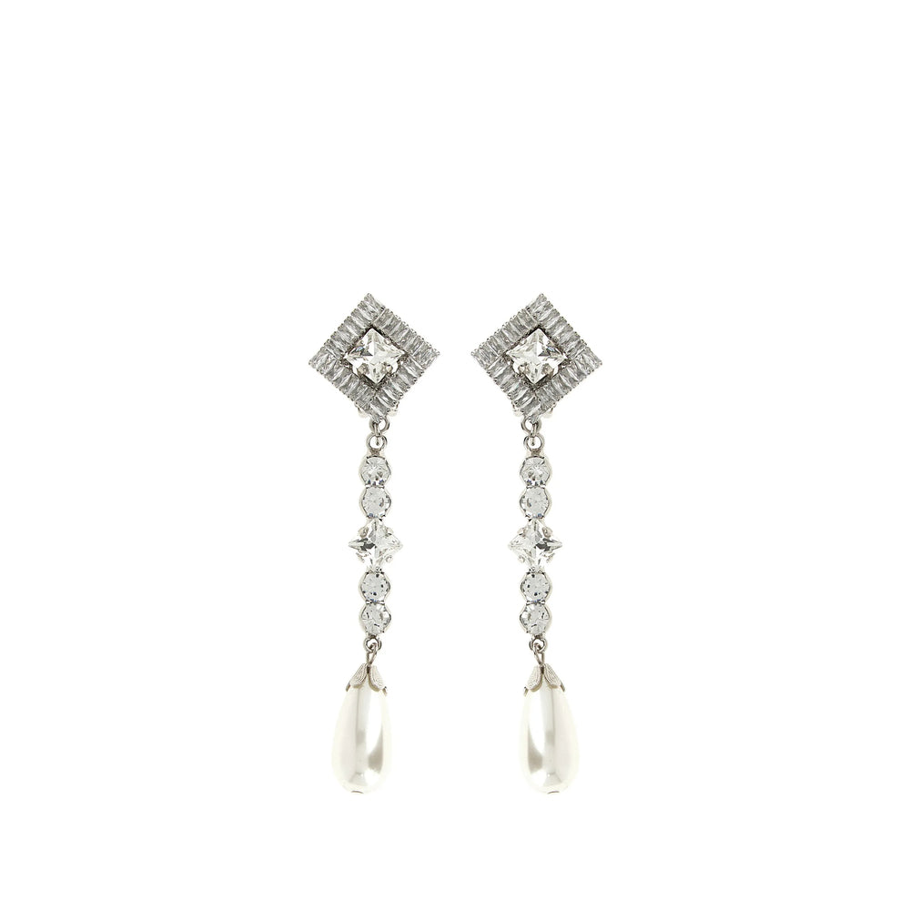 Alessandra Rich Silver Earrings Women ALESSANDRA RICH