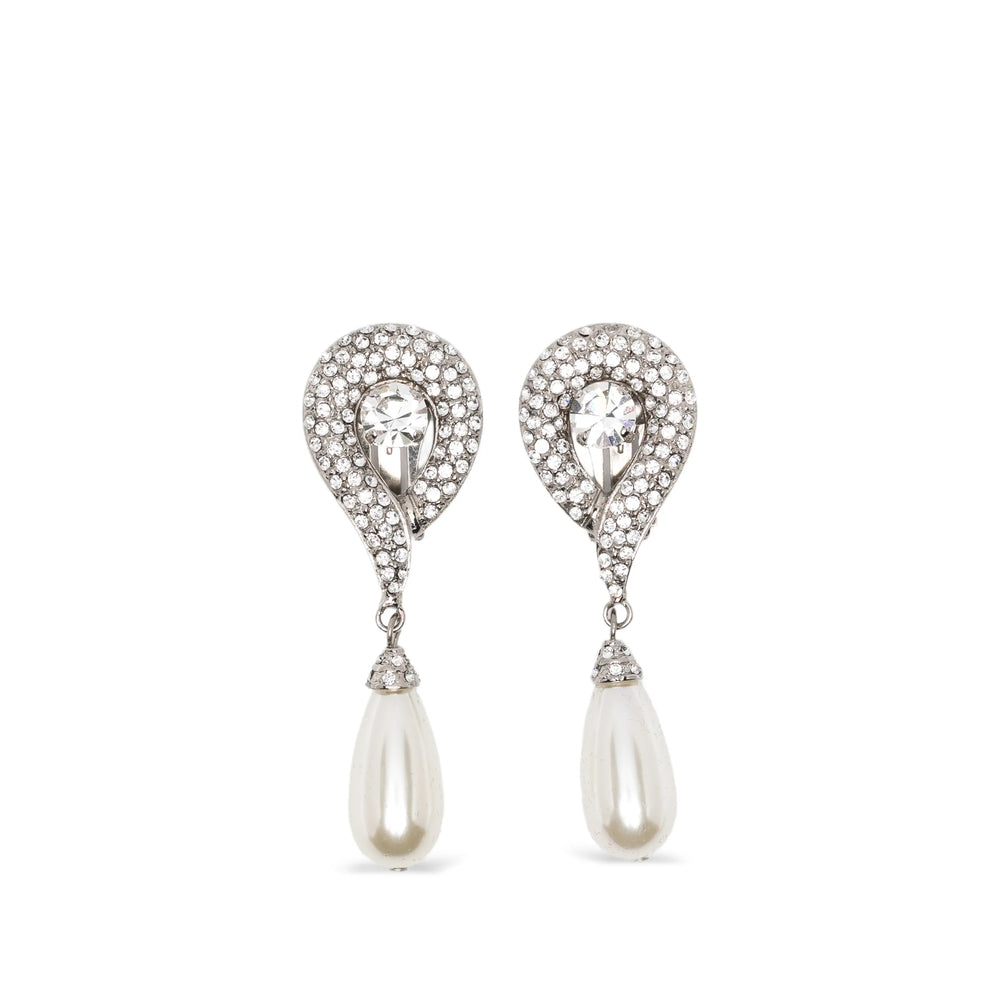 Alessandra Rich Silver Earrings Women ALESSANDRA RICH