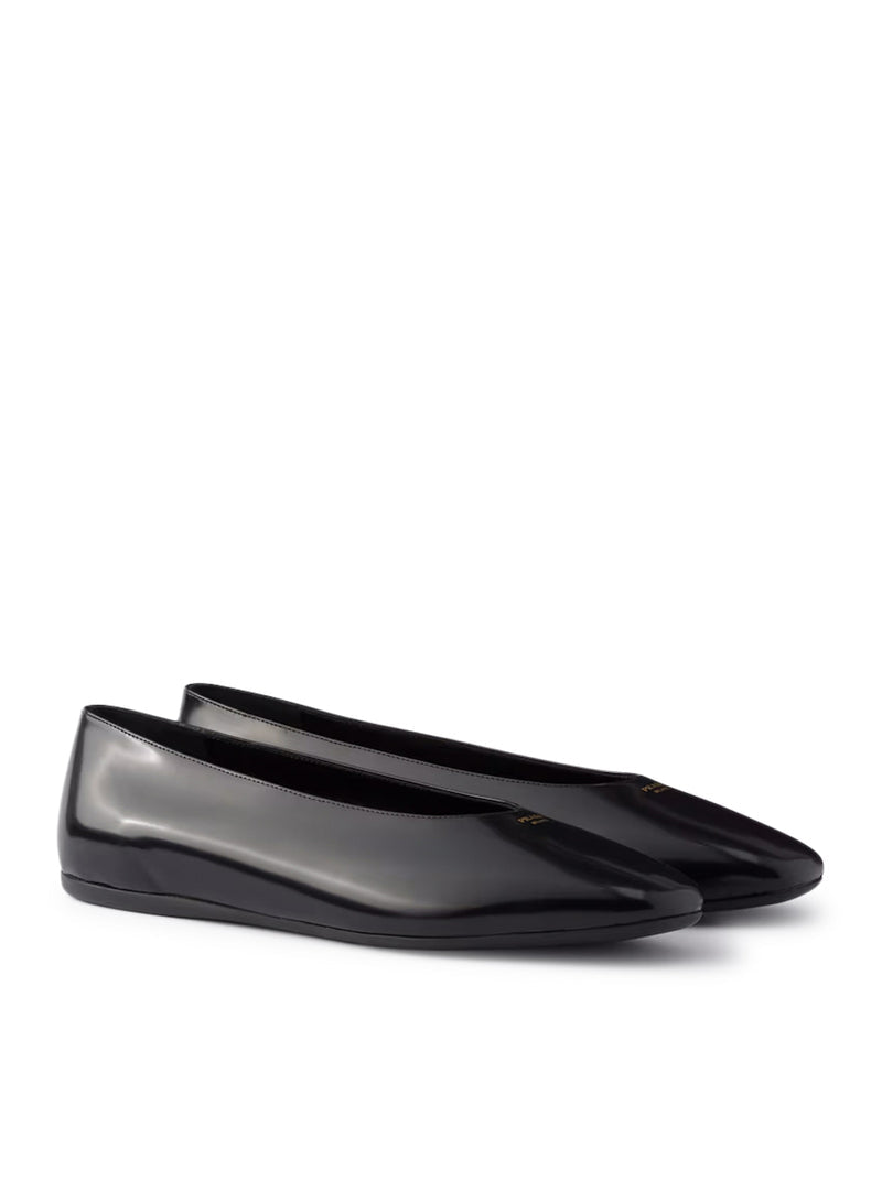 Prada Women Brushed Leather Ballerinas PRADA