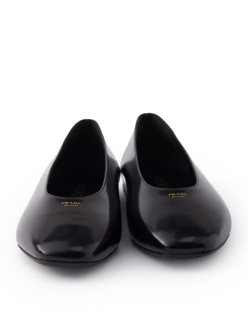Prada Women Brushed Leather Ballerinas PRADA