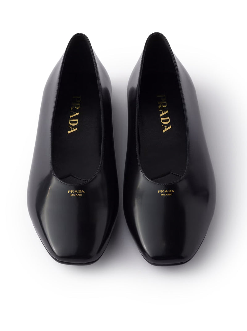 Prada Women Brushed Leather Ballerinas PRADA