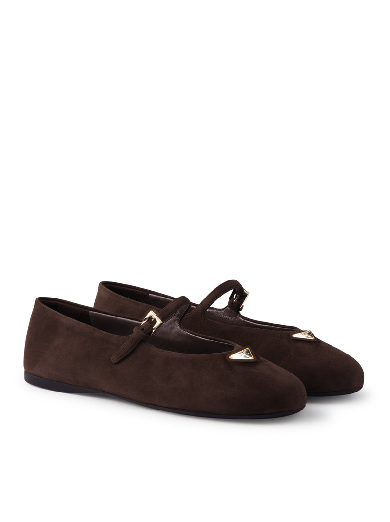 Prada Women Suede Ballerinas PRADA