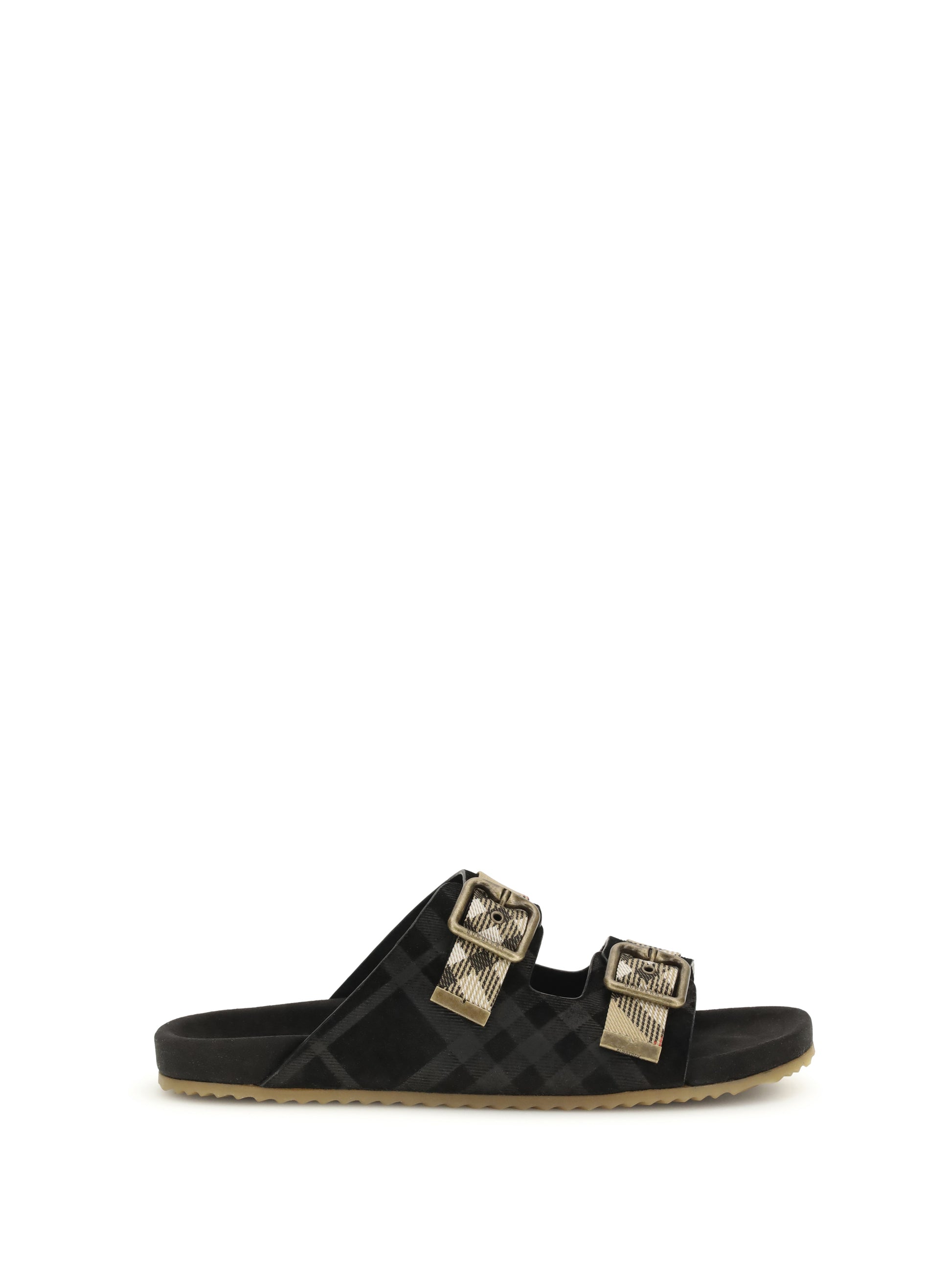 Burberry Men Check Suede Urchin Sandals BURBERRY