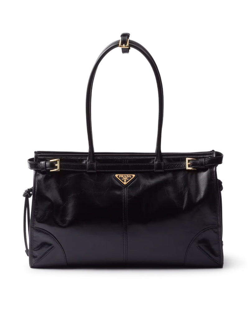 Prada Women Prada Bonnie Large Leather Handbag PRADA
