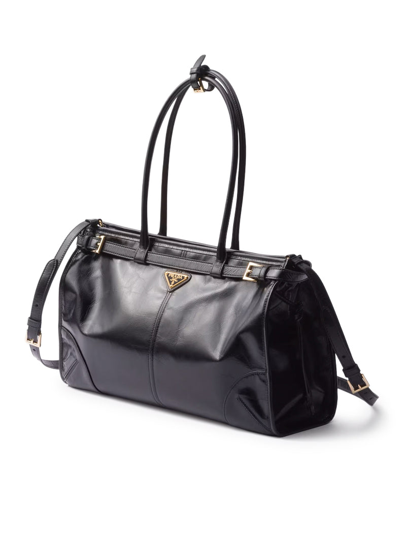 Prada Women Prada Bonnie Large Leather Handbag PRADA