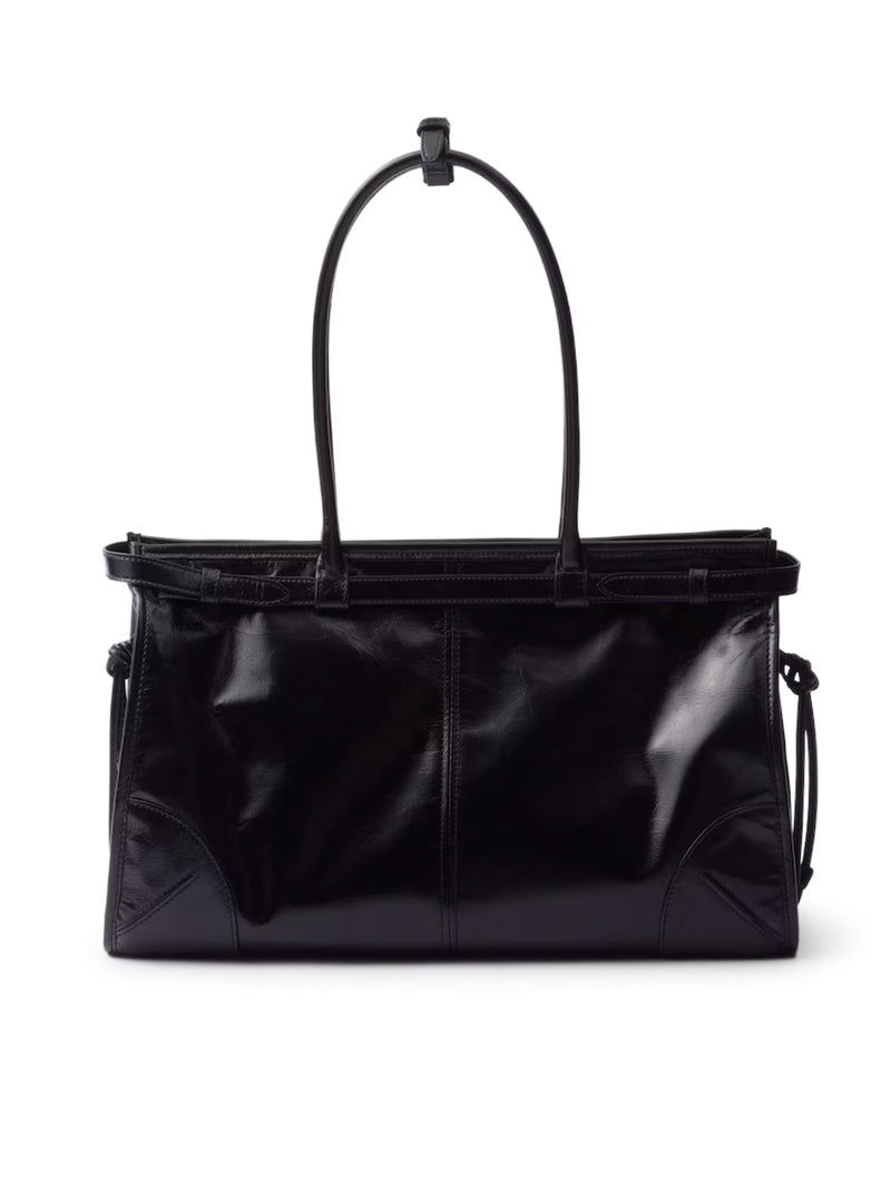 Prada Women Prada Bonnie Large Leather Handbag PRADA