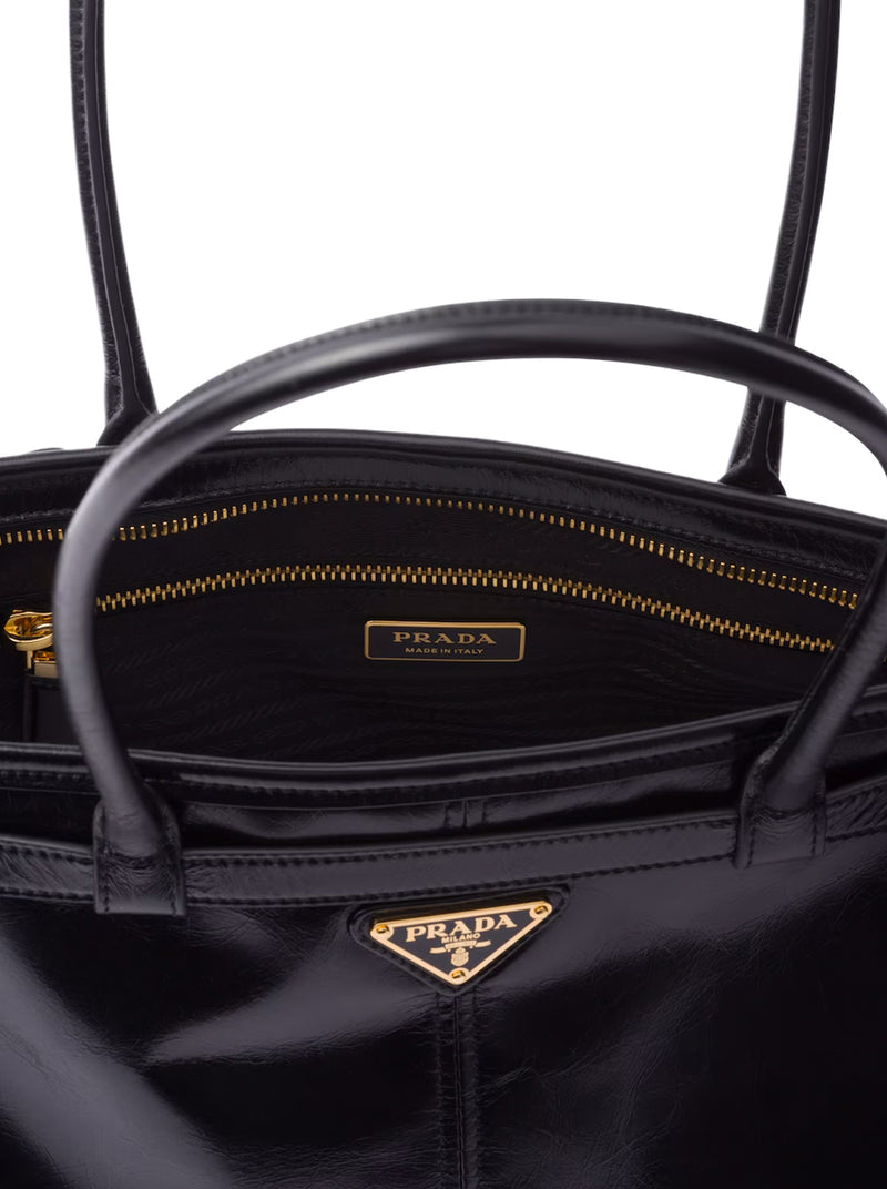 Prada Women Prada Bonnie Large Leather Handbag PRADA