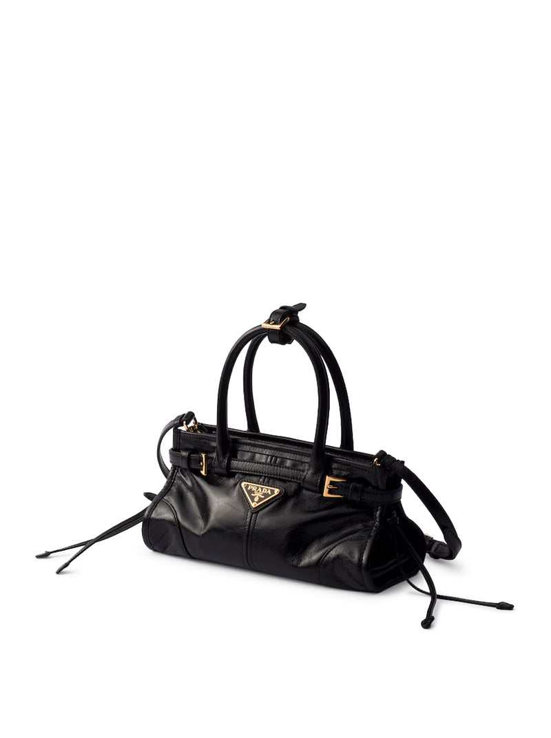 Prada Women Prada Bonnie Mini Leather Handbag PRADA
