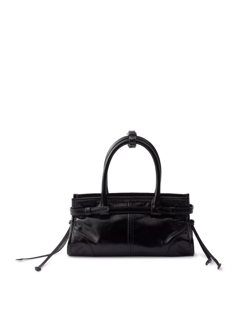 Prada Women Prada Bonnie Mini Leather Handbag PRADA